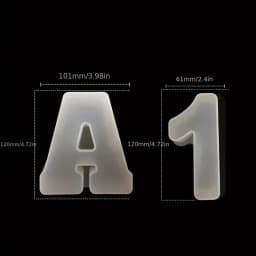 26 English Letter Mold Silicone Capital Letter Mold, Used for DlY Epoxy Resin, Candle, Soap