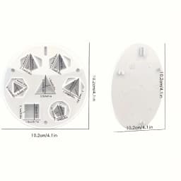 1 set of 7-shaped dice moulds Seamless 3D octahedron silicone moulds Suitable for resin and epoxy casting Handmade crafting