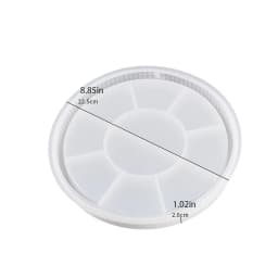 1pc Striped Round Tray Decorative Storage Tray Planter Base Silicone Mold For Resin Plaster Ornament Concrete Silicone Mold