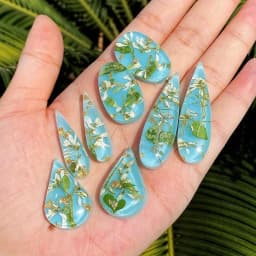 Stud Earrings Silicone Mold with 41 Paired Shapes, Rectangle Teardrop Dangle UV Resin Mold, Cabochon Jewelry Making Casting Mold