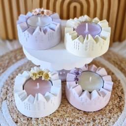 Reusable Silicone Mold Compatible for Resin & Gypsum - House-Shaped Candle Holder, Tea Lamp Compatible, DIY Craft Mold