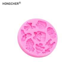 Christmas Series Bells Christmas Tree Snowman Snowhouse Chocolate Cake Silicone Mould DIY Resin Jewellery Accessories Drop Mold