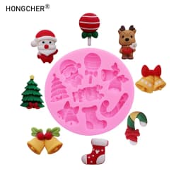 Christmas Series Bells Christmas Tree Snowman Snowhouse Chocolate Cake Silicone Mould DIY Resin Jewellery Accessories Drop Mold