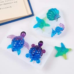 Cute Little Sea Turtle Silicone Mold DIY 3D Tortoise Starfish Seahorse Shell Jewelry Crystal UV Epoxy Resin Mould Plaster Craft