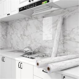 Kitchen Countertop Marble Wallpaper PVC Self-Adhesive Renovation Wall Stickers Kitchen Cabinet Wall Peel and Stick Stickers