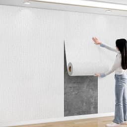 Self-Adhesive 3D Linen Foam Wall Sticker PVC Moisture-proof Wallpaper for Living Room Bedroom Bathroom Dormitory Home Decoration