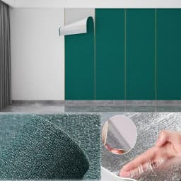 3D Imitation Linen Wallpaper Self-adhesive Thickened Background Wallpaper Bedroom Renovation Home Decor PVC Foam Wall Sticker