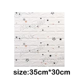 5-30pcs 35cm*30cm DIY Self-adhesive 3D Wall Stickers For Bedroom Waterproof Home Decor Background Foam Brick Wallpaper