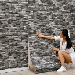 5-30pcs 35cm*30cm DIY Self-adhesive 3D Wall Stickers For Bedroom Waterproof Home Decor Background Foam Brick Wallpaper