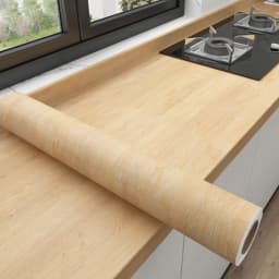 Wood Grain Contact Paper Brown Wooden Wallpaper Self-Adhesive Removable Vinyl Film Easy to Apply For Furniture Kitchen Cabinets