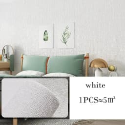 10m 3D Thicken Self-Adhesive Wallpaper Linen Plain Diatom Mud Wall Stickers Color Decor Renovation Anti-Collision Home Decor