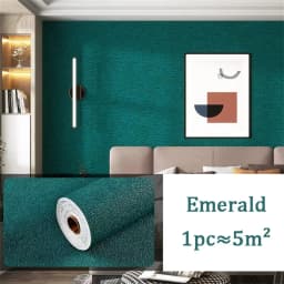 10m 3D Thicken Self-Adhesive Wallpaper Linen Plain Diatom Mud Wall Stickers Color Decor Renovation Anti-Collision Home Decor