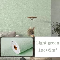 10m 3D Thicken Self-Adhesive Wallpaper Linen Plain Diatom Mud Wall Stickers Color Decor Renovation Anti-Collision Home Decor