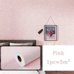 10m 3D Thicken Self-Adhesive Wallpaper Linen Plain Diatom Mud Wall Stickers Color Decor Renovation Anti-Collision Home Decor