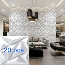 12pcs/20pcs 3D Textured Wall Panels for Indoor Wall Decoration, Suitable for Living Room Hall Bedroom Hotel Office, 30cm X 30cm