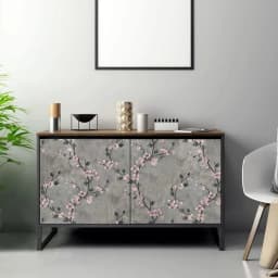 1/3/5/10m Floral Grey Peel and Stick Wallpaper Flower Self Adhesive Waterproof Removable Contact Paper Furniture Table Decor