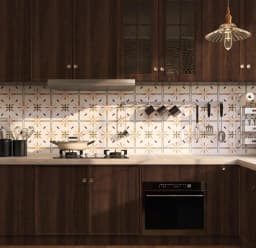 1Roll Dark Wood Grain Wallpaper, Self-Adhesive Waterproof Peel and Stick Film for Kitchen Countertop Cabinet Door Furniture
