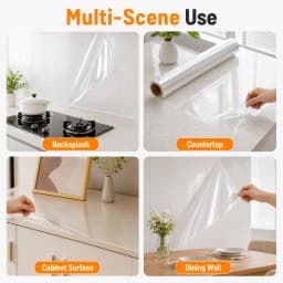 45Cm Transparent Waterproof And Oil-Proof Static Wallpaper Kitchen Stove Anti-Fouling Sticker High Temperature Resistant