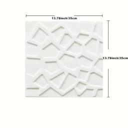Modern Grid 3D PVC Wallpaper Self Adhesive Waterproof Stain Resistant Wall Sticker 35cmx35cm for Living Room Bedroom Kitchen - 4