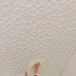 Modern Grid 3D PVC Wallpaper Self Adhesive Waterproof Stain Resistant Wall Sticker 35cmx35cm for Living Room Bedroom Kitchen - 4