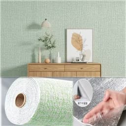 Self-adhesive Linen 3D Foam Wall Sticker Moisture-proof PVC Solid Color Background Wall Decoration Wallpaper Home Decoration