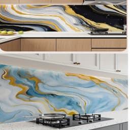 Self Adhesive Marble Wallpaper 3Mx60CM Peel and Stick Wall Sticker Waterproof Heat Resistant Kitchen Backsplash Countertop Decor