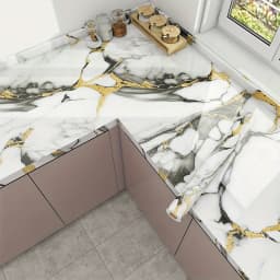 Self Adhesive Marble Wallpaper 3Mx60CM Peel and Stick Wall Sticker Waterproof Heat Resistant Kitchen Backsplash Countertop Decor