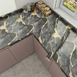 Self Adhesive Marble Wallpaper 3Mx60CM Peel and Stick Wall Sticker Waterproof Heat Resistant Kitchen Backsplash Countertop Decor