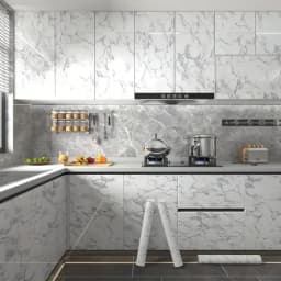 Marble Pattern Wallpaper, Self Adhesive Wall Sticker, Waterproof & Oil-proof Wall Decal, Wall Decor for Home Kitchen Living Room