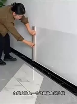 Household Clear Wall Protector Anti-dirt Electrostatic Sticker Waterproof Decorative Film for Indoor Wall Decoration