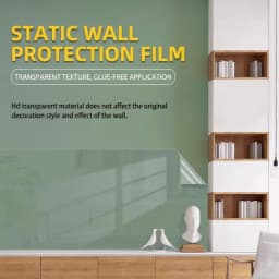 Household Clear Wall Protector Anti-dirt Electrostatic Sticker Waterproof Decorative Film for Indoor Wall Decoration
