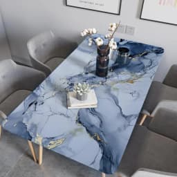 Blue Marble Self-adhesive PVC Wallpaper Kitchen Stove Oil Proof Sticker Home Decoration Building Materials Decorative Wallpaper
