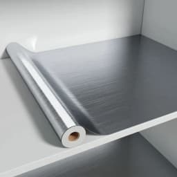 40cm Fireproof and Waterproof Brushed Silver Self-Adhesive Wallpaper Modern Refrigerator Living Room Kitchen Countertop
