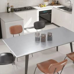 40cm Fireproof and Waterproof Brushed Silver Self-Adhesive Wallpaper Modern Refrigerator Living Room Kitchen Countertop