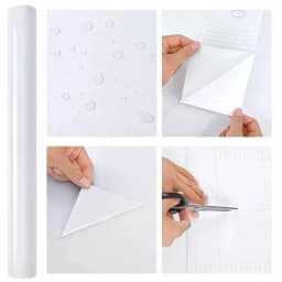 Plain Gloss Vinyl Wallpaper Wall Stickers Self-Adhesive Waterproof Pearl Film for DIY Room Wardrobe Kitchen Furniture Renovation