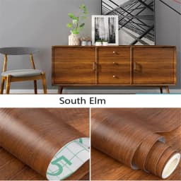 Wood Grain Contact Paper Brown Wooden Wallpaper Self-Adhesive Removable Vinyl Film Easy to Apply For Furniture Kitchen Cabinets