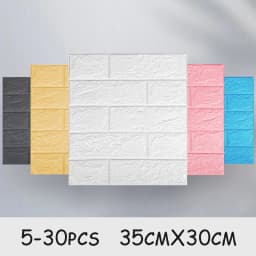 5-30pcs Self-adhesive 35cm*30cm Wallpaper Peel and Stick Wallpaper Decoration for Bedroom Brick Pattern Pvc DIY