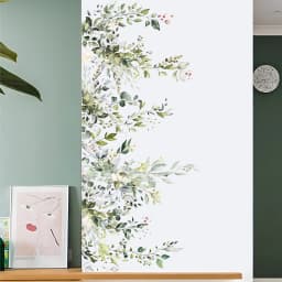 Watercolor Vines Wall Stickers Removable Self-Adhesive Vinyl Decals For Home Decor Greenery Art Nursery Or Bedroom Decoration