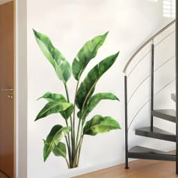 Realistic Green Plant Wall Sticker 3D Vivid Leaf Decal Easy Peel And Stick For Home Office Bedroom Wall Art Decals