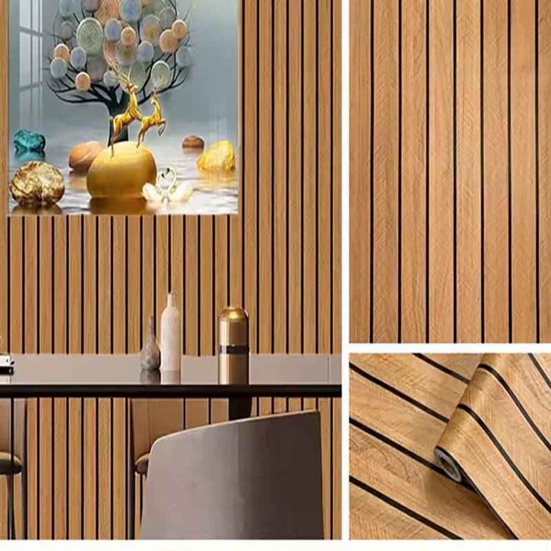 PVC Self-Adhesive Wood Grain Waterproof And Moisture-Proof Wallpaper/Vinyl Wall Sticker Suitable For Bedroom And Home Décor