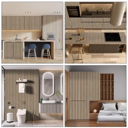 45cm Big Roll Home Decoration Background Wall Desk Cabinet Wallpaper Wood Stripes Waterproof PVC Self-adhesive Wall Stickers
