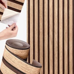 45cm Big Roll Home Decoration Background Wall Desk Cabinet Wallpaper Wood Stripes Waterproof PVC Self-adhesive Wall Stickers