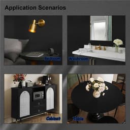 40CM Matte Frosted Black Solid Color Wallpaper Self Adhesive Waterproof Moisture Proof Furniture and Wall Decoration Stickers