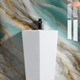 10M Marble Decor Stickers Self Adhesive Waterproof Oil Proof Aluminum Foil Wallpaper for Kitchen Cabinet Countertop Renovation