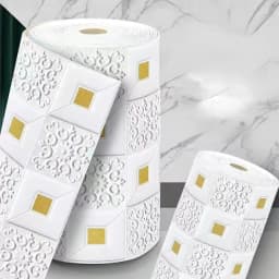 70cm*1/5/10m 3D Stereo Wall Stickers Self-adhesive Ceiling Decor Stickers Living Room Bedroom TV Background Waterproof Wallpaper