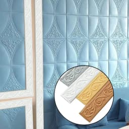 Self-Adhesive Waistline Skirting Line Decor Strip Wall Stickers Border DIY Room Decor Home Waterproof Baseboard Wallpaper Stick