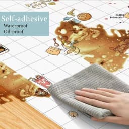 8M Marble Decor Stickers Self Adhesive Waterproof Oil Proof Aluminum Foil Wallpaper for Kitchen Cabinet Countertop Renovation