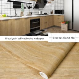 6M Waterproof Self Adhesive PVC Wallpaper Roll Furniture Cabinets Vinyl Decorative Film Wood Grain Stickers for Diy Home Decor