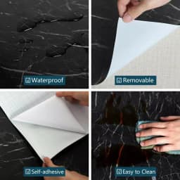 40cm Marble Vinyl Self Adhesive Wallpaper Waterproof Contact Paper PVC Wall Stickers for Kitchen Livingroom Home Decorative Film