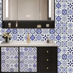 Small Ceramic Tile Pattern Wallpaper Bathroom Stove Kitchen Decoration Renovation Self-adhesive Wallpaper Wall Stickers